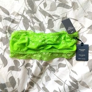 A&F lime green bandeau bra